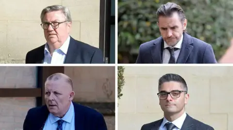 (Clockwise from top right) Alan Hush, Gavin Brown, Adam Sharoudi and Gavin Cox

