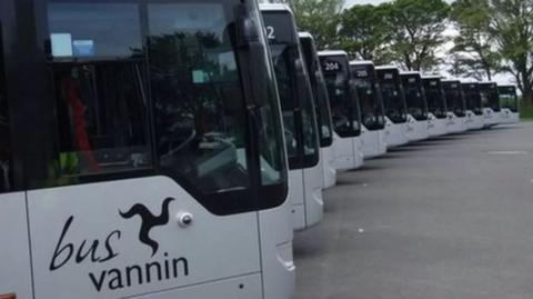 Bus Vannin buses lined