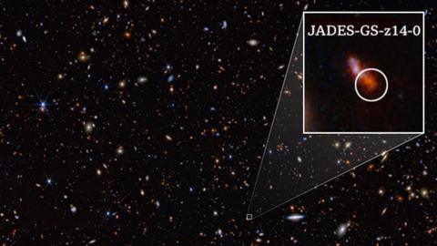 JWST image of JADES-GS-z14-0