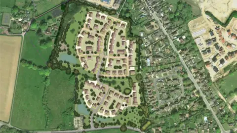 Map of the proposed development at Headcorn