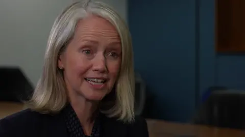 BBC Chief Minister of Jersey Kristina Moore smiling