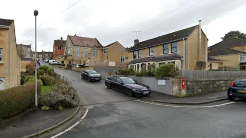 Google A residential area in Bath near Dransfield Way with a few cars parked on pavements