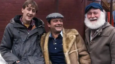 Only Fools and Horses characters Rodeny, Del Boy and Uncle Albert