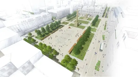 Glasgow City Council Artist's impression of George Square redevelopment