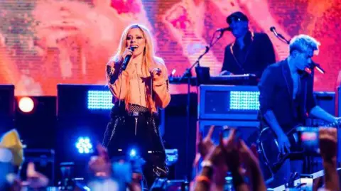 Getty Images Avril Lavigne performing live on stage