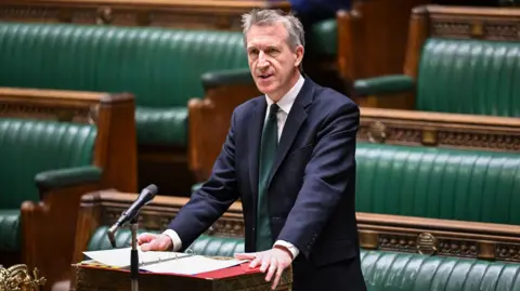 House of Commons Security Minister Dan Jarvis speaking in the House of Commons.