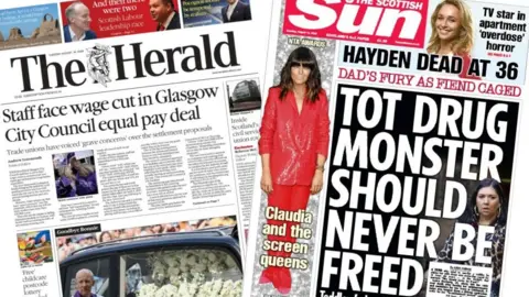 index picture combining the front pages of two newspapers