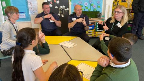 Broadwood Primary School, sign language, firefighters