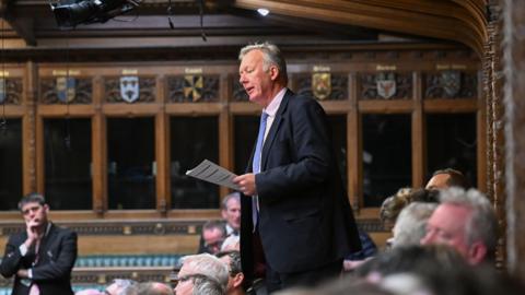 Sir Bill Wiggin speaking during Prime Minister's Questions in the House of Commons