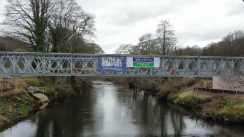 Severn Trent A bridge in place over a river