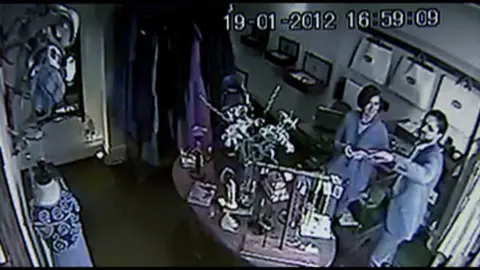 Carolyn Woods CCTV footage of Mark Acklom and Carolyn Woods