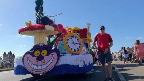 BBC The Battle of Flowers was first held in Jersey in 1902