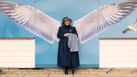 Bognor Regis Time Portal Hologram of Mary Wheatland at Bognor Regis Time Portal