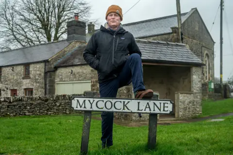 Simon Buckley Andy Mycock at Mycock Lane in the village of Flagg, near Buxton