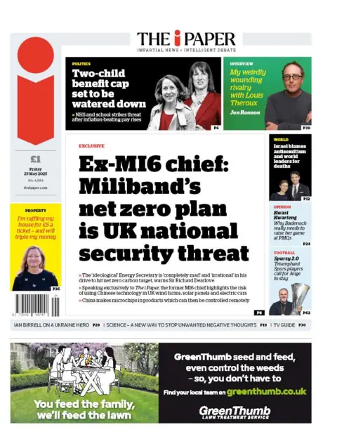  Miliband's net zero plan is UK national security threat".