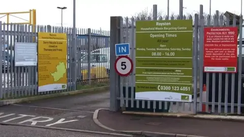 Hertfordshire County Council Royston recycling centre