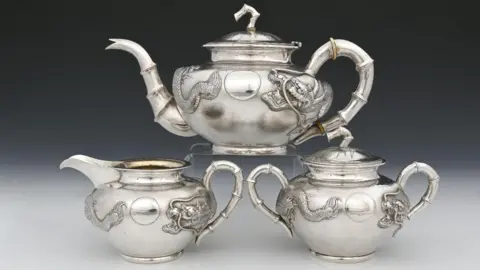 A Chinese silver tea set, by Zeewo, Shanghai c.1900-20