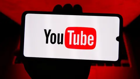 Getty Images YouTube logo, as shown on a smartphone