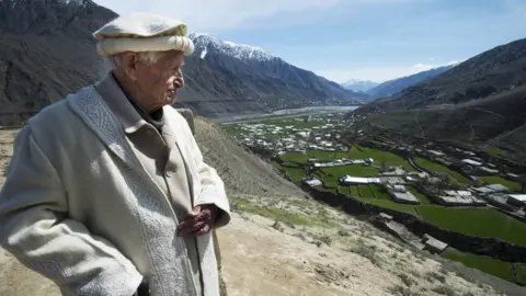 Shutterstock Maj Langlands looks out over a valley in northern Pakistan