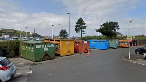The recycling point at Whitehaven's Tesco