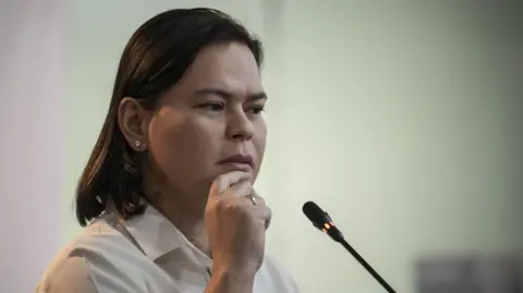 Philippine vice president Sara Duterte close up shot