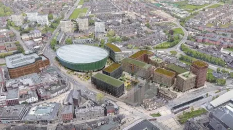 Stoke-on-Trent City Council Artist's impression of the original Etruscan Square plans