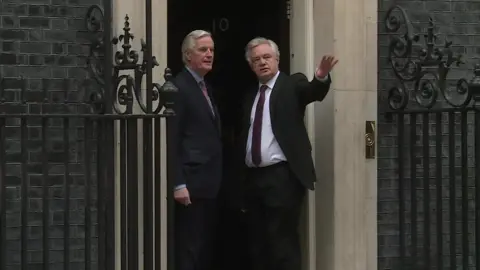 David Davis and Michel Barnier