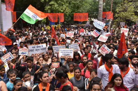 Getty Images File picture of ABVP protests