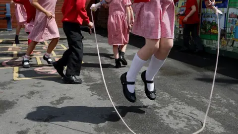 PA Media Schoolchildren in a playground
