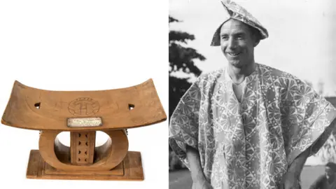 Hansons Auctioneers/Stanley Matthews Foundation Wooden "throne" and Sir Stanley Matthews