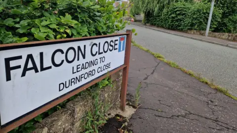 MEN Media A street sign reads 'Falcon Close'
