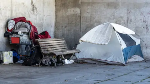 Getty Images Homeless camp