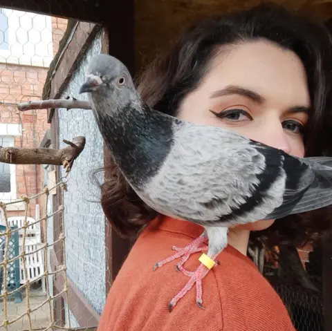 Hannah Hall Penny on Hannah's shoulder