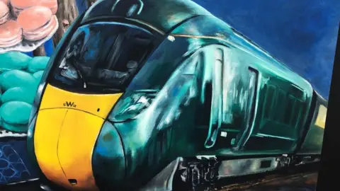 Cindy Powell A close up of a Great Western Railway train