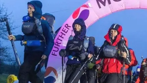 Upper Wharfedale Fell Rescue Association Ruth Smith, Abby Robertson and Clare Canty