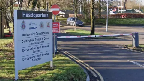 Google Google image of Derbyshire Police HQ in Ripley