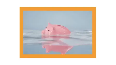 Getty Images A pinky bank floating