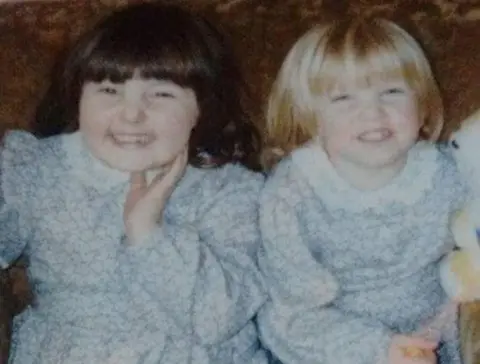 Alison Rundle Jenny (left) with her sister Bobbie (right)