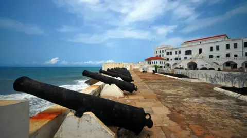 Getty Images Artillery battery at Cape Coast castle, Ghana