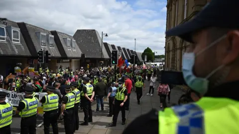 Getty Images Protests in Batley