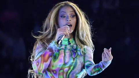 Getty Images Beyoncé on stage during her 2023 Renaissance world tour