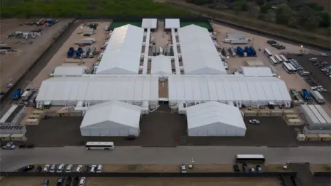 Reuters A temporary tent facility in Texas is holding some 1,000 children