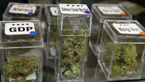 Getty Images Cannabis jars