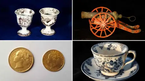 Historic England Artefacts found in the shipwreck