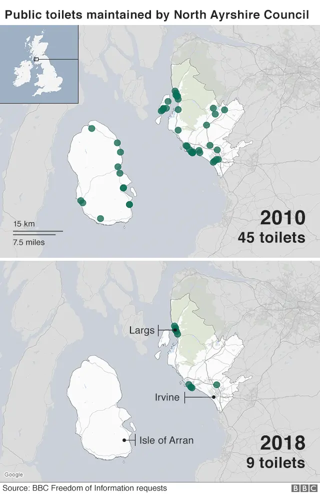 North Ayrshire map