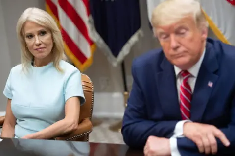 Getty Images Kellyanne Conway and Trump