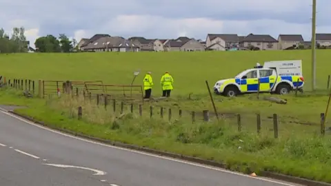 Police at crash scene