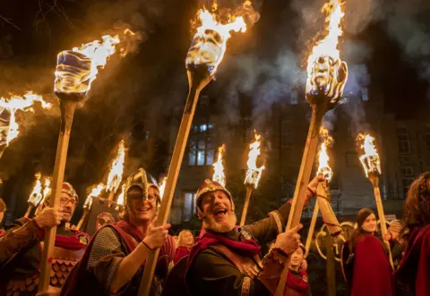 PA Media Edinburgh torchlight procession