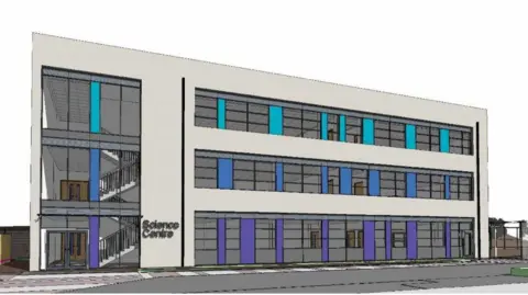 Telford & Wrekin Council Artist's impression of the proposed new block