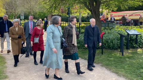 Princess Anne visiting Oswestry